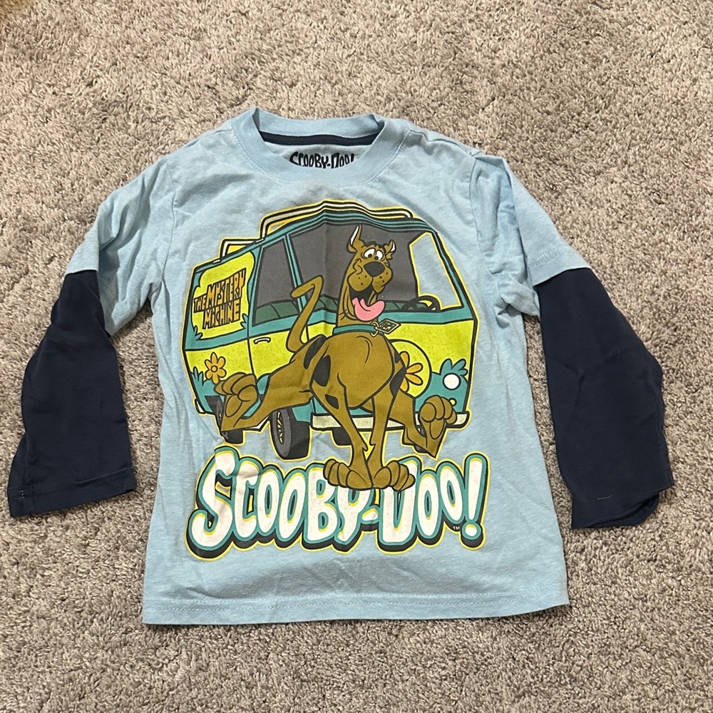 Kids Long Sleeve Tee - Light Blue and Navy